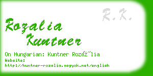 rozalia kuntner business card